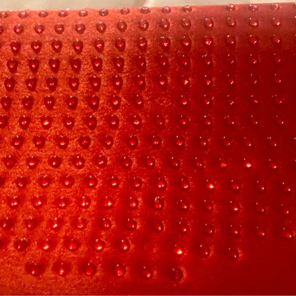 Red Studded Clutch (Add Chain if Desired)
